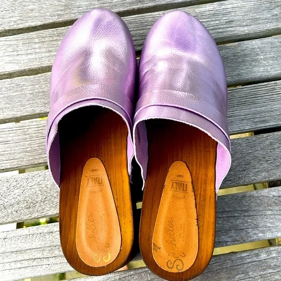 Seychelles Pink Metallic Clogs size 9 New - Picture 2 of 5